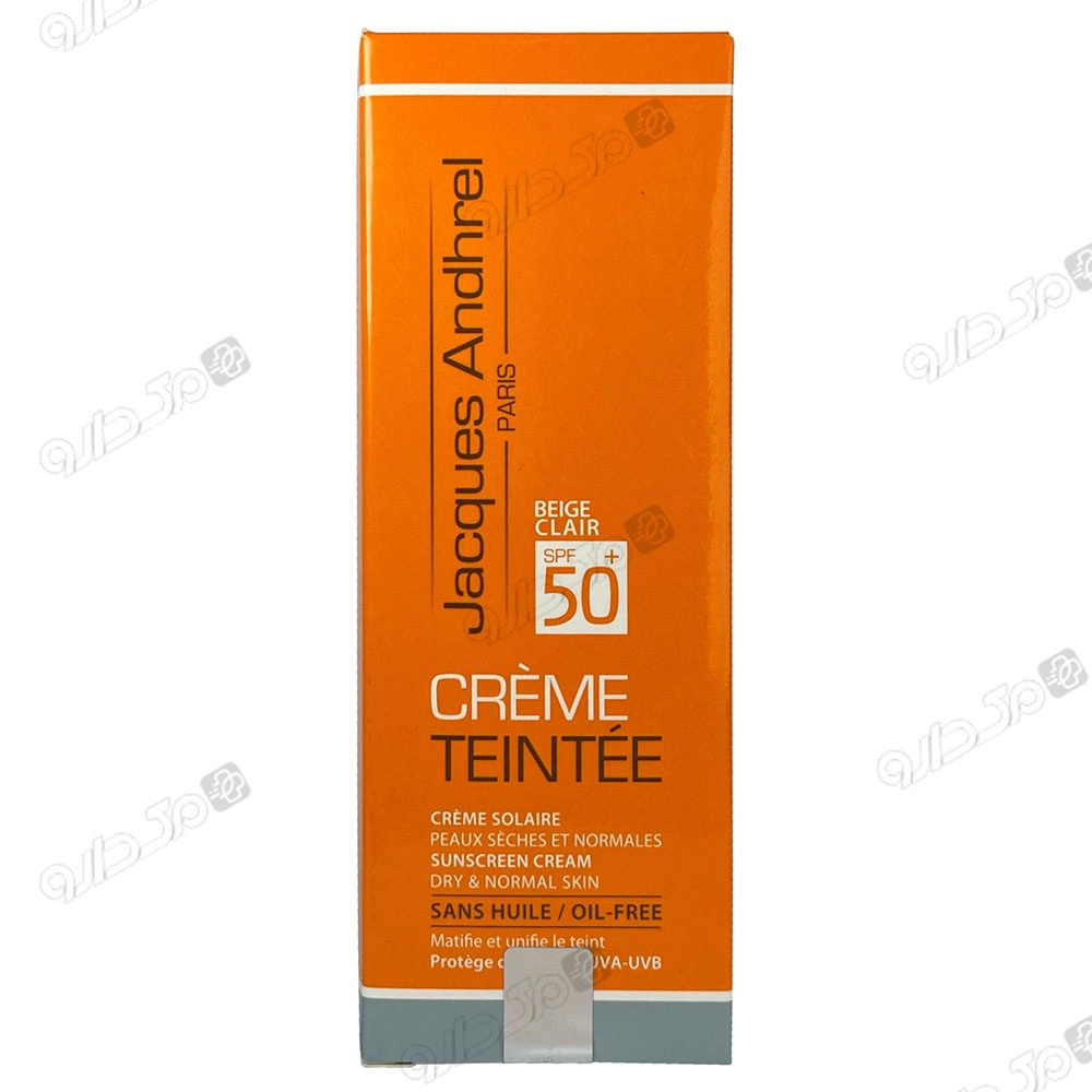 کرم ضد آفتاب SPF 50 پوست خشک و معمولی بژ طبیعی ژاک آندرل